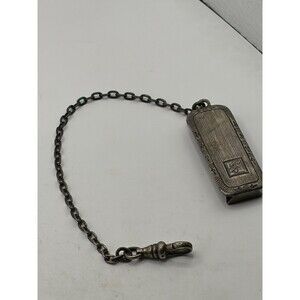 Victorian  Sterling Silver Art Deco Mens Belt Loop Packet Watch Chain fob 925